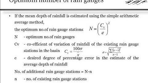 Estimation of missing precipitation