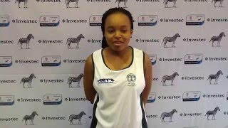 Goalkeeper of Pietermaritzburg Girls' High School, Manele Nox is interviewed