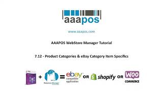 7.12 - AAAPOS WebStore Manager - Product Categories & eBay Category Item Specifics