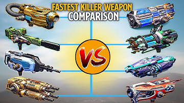 🔥War Robot medium weapon comparison | fastest killer weapon comparison | #warrobots#comparison