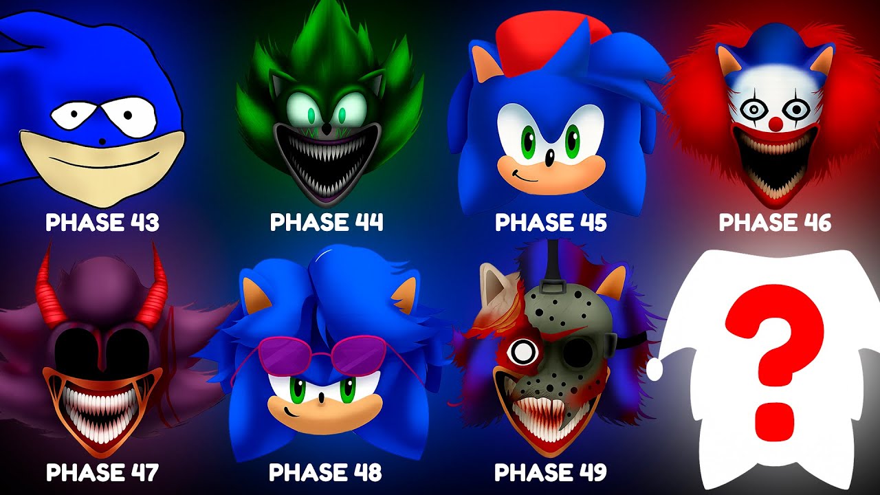 Every NEW Sprunki OC: Horror Phase 41-50 of Sonic in 11 minutes (Horror Versions)