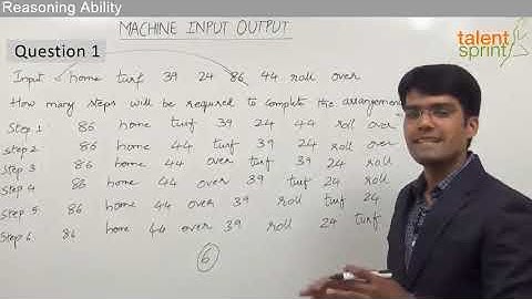 Machine Input-Output | Model 1 - Example 1 | TalentSprint