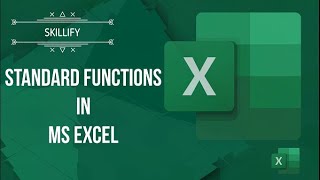 MS EXCEL BEGINNER TO ADVANCED - STANDARD FUNCTIONS in MS EXCEL #excelskills