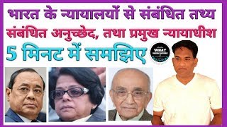 भारत के न्यायालय, न्यायाधीश, उनसे संबंधित अनुच्छेद और प्रमुख तथ्य # प्रतियोगी परीक्षाओं के लिए