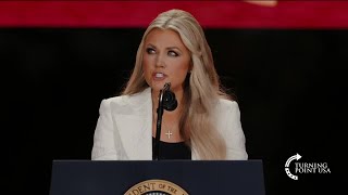 Mrs. Erika Kirk speaks at late husband Charlie Kirk's memorial in Arizona
