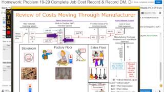 Problem 19-29 Complete Job Cost Record & Record DM, DL, MOH for a Job