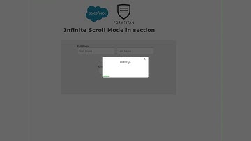 Infinite scroll mode in a section