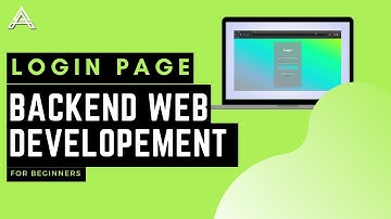 Backend web development tutorial for beginners | How to create a website? Part 2 [ login page ]