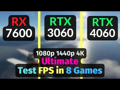 RX 7600 8GB vs RTX 3060 12GB vs RTX 4060 - 1080p 1440p 4K