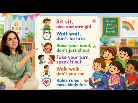 Kindy Rules Song | Sit, Wait, Raise Your Hand -     Kindy Rules Song | Sit, Wait, Raise Your Hand