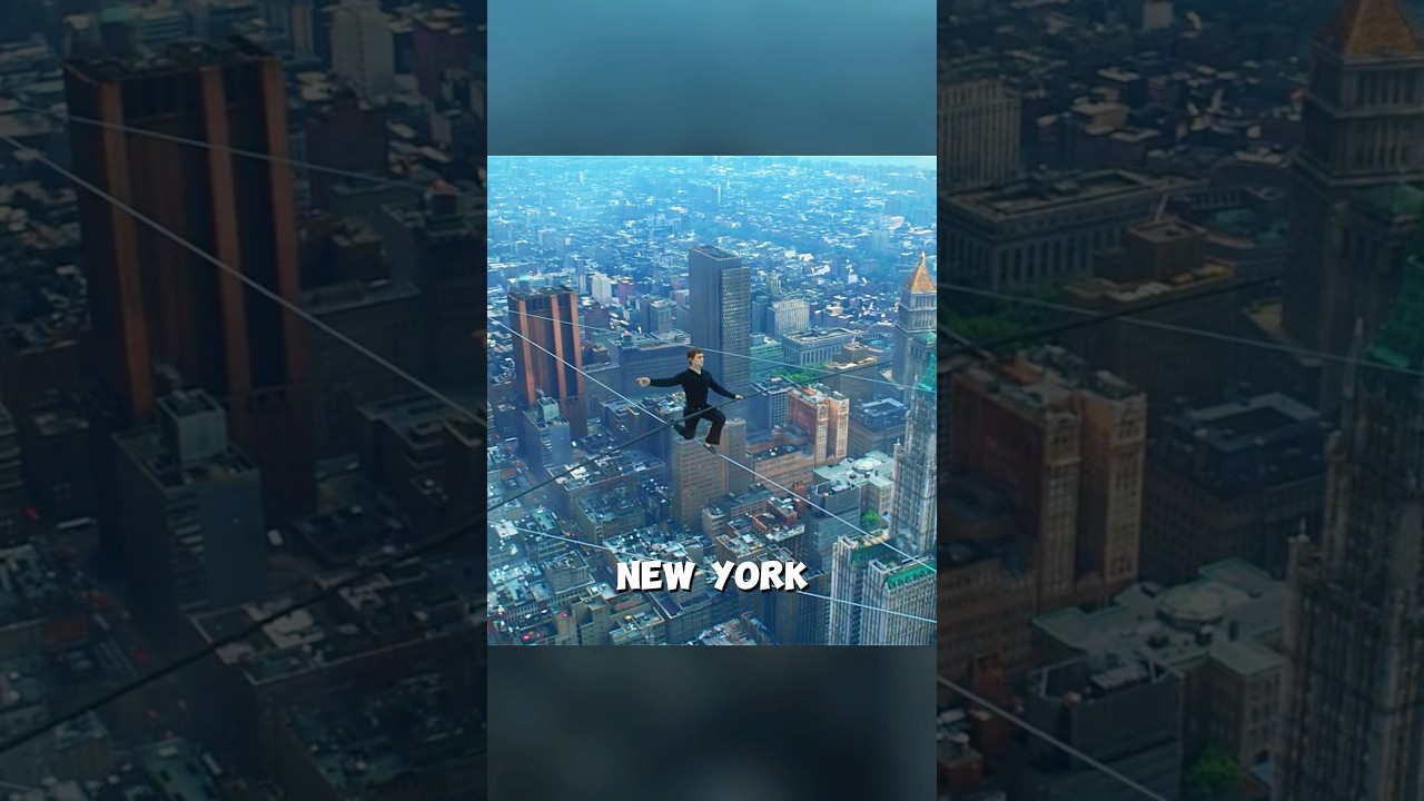 The man walked a tightrope 500 meters above the ground.