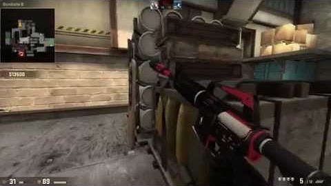 CS:GO - AWP/M4A1-S Ace clutch on cache to win on 14 -15