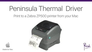 Zebra Driver for Zebra ZP500 Printer on Mac OS X