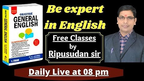 Live Class on Synonyms Set 2 (01-25) from Objective General English/#Englishby ripusudansir#