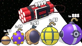 Bomb Merge - Level Up Bomb Max Level Gameplay (Bomb Evolution)