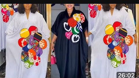 How To Sew This Trendy Bubu Kaftan With Ankara Circle Patches 