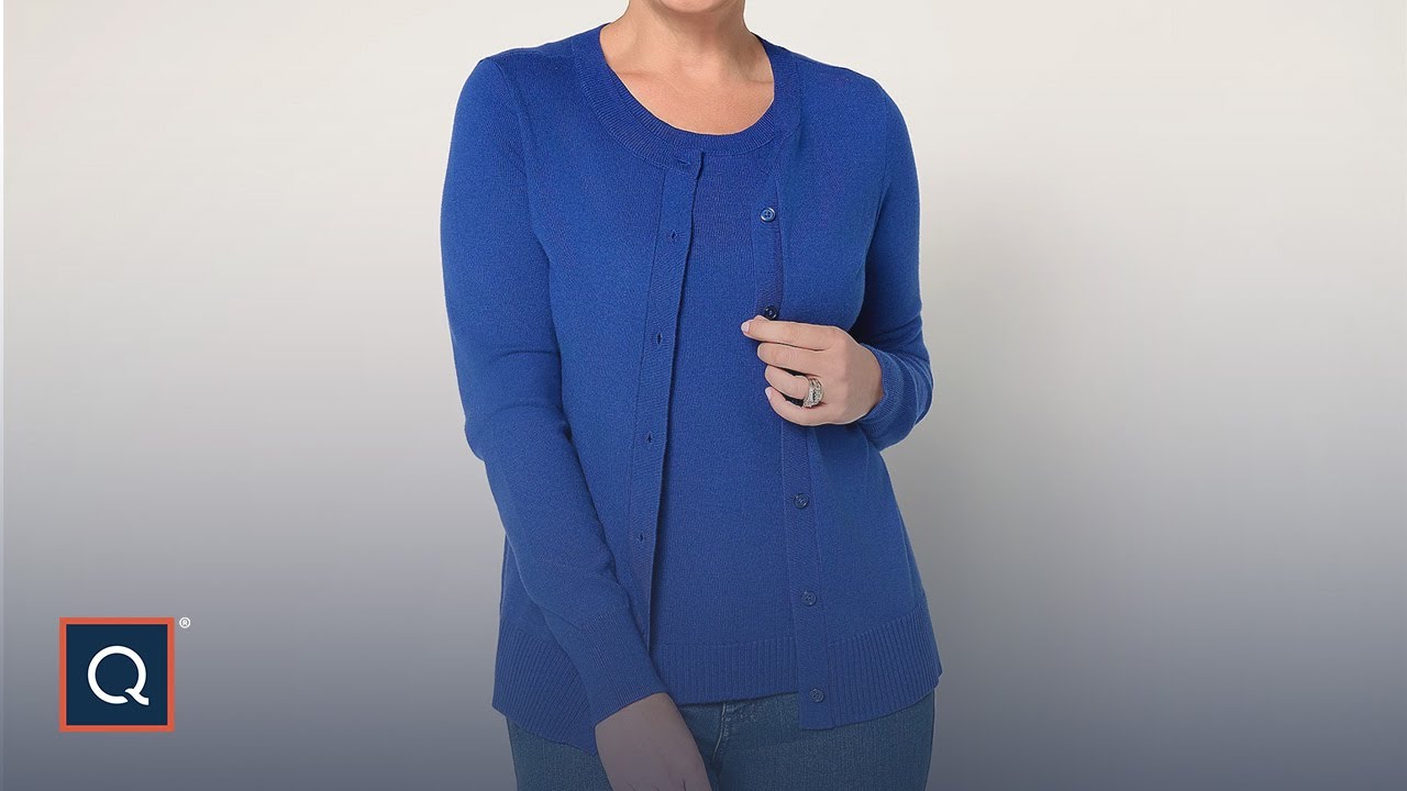 Denim & Co. Essentials Cardigan/Tank Sweater Twin Set | QVC - YouTube