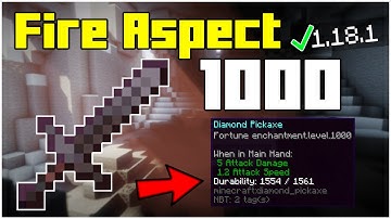 How To Get A Fire Aspect 1,000 Sword in Minecraft 1.18.2 (2024)