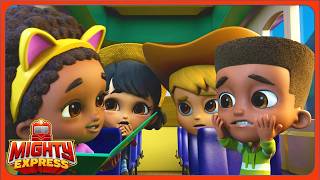 Is Super Train Going to Save Them? (Save the Day, Super Train!) | Mighty Express | Train Cartoons
