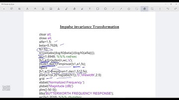 DSP LAB 12-  impulse invariance IIR filter using MATLAB