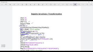 Celebrity DSP LAB 12-  impulse invariance IIR filter using MATLAB Wealth
