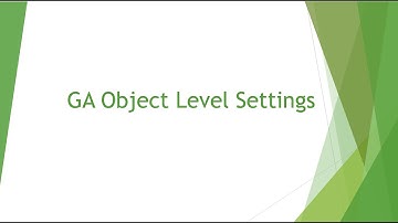GA object level settings | Tekla | GA drawing