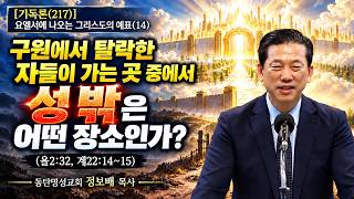 이번 주 말씀 [기독론(217)] 요엘서에 나오는 그리스도의 예표(14) 구원에서 탈락한 자들이 가는 곳 중에서 성밖은 어떤 장소인가?(욜2:32, 계22:14~15)
