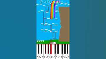 Flying Sprunki Create Rainbow Colors🌈#sprunki #funny (@2DStyle) - Octave Piano Tutorial