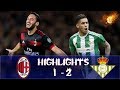 AC Milan vs Real Betis Highlights Goals