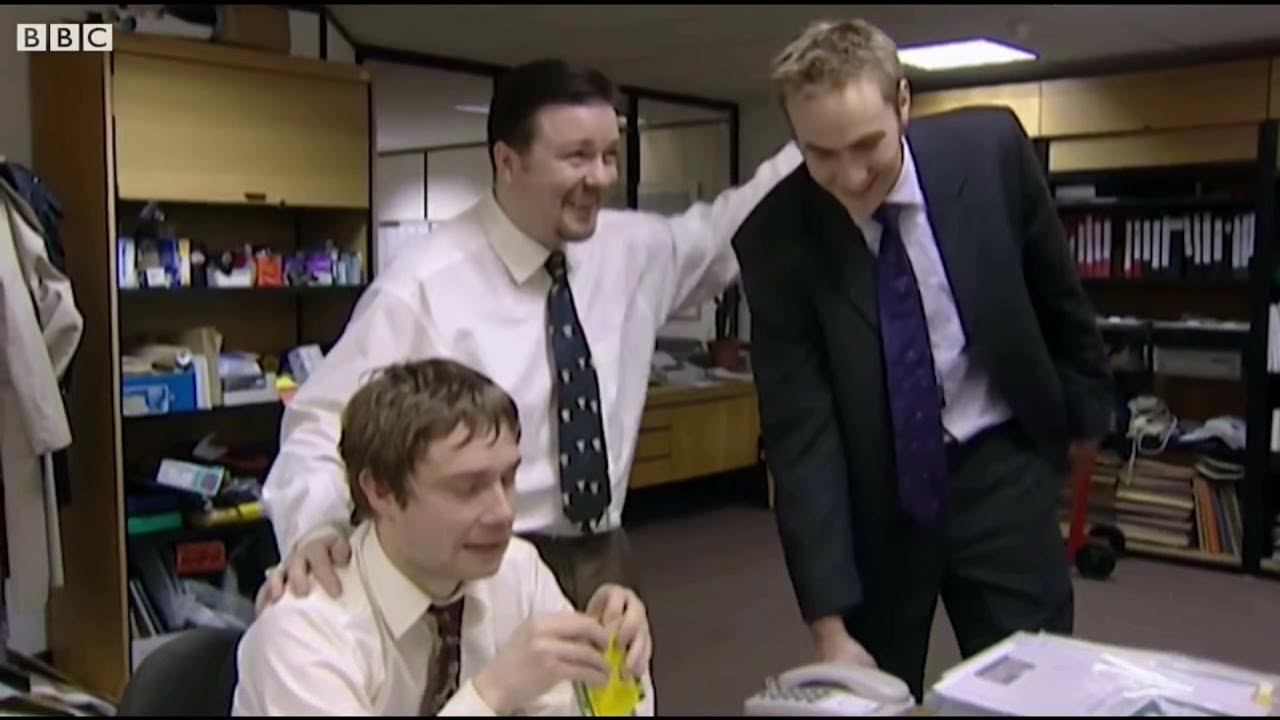 Jim puts Dwight’s stapler in jello. US vs UK version YouTube