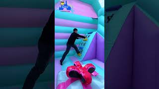 Cake-themed slide, birthday party inflatable castle #inflatablecastle #inflatabletoy