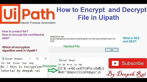 How to Encrypt and Decrypt File in Uipath | RPA Uipath