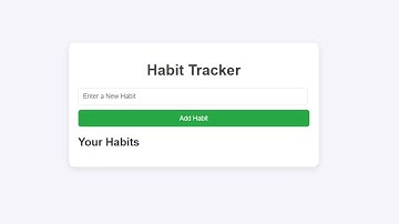 Frontend Projects: Build a Habit Tracker App with HTML, CSS & JavaScript – Master Key Skills!