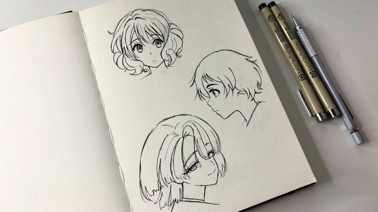 Ink sketch - face practice