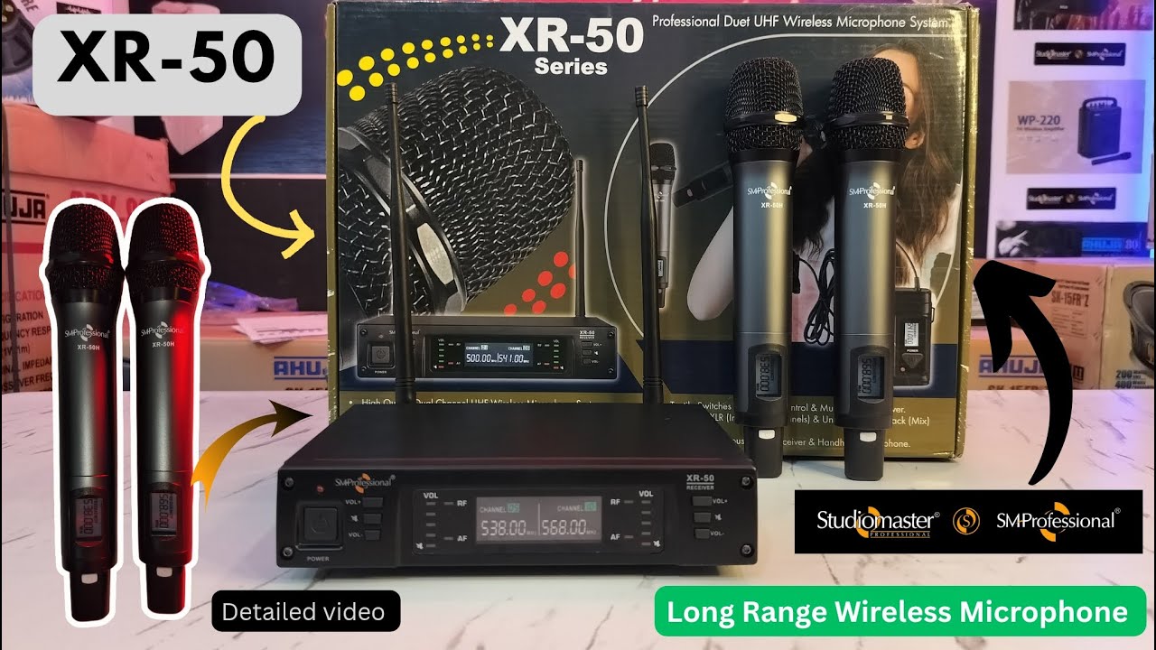 XR-50 MICROPHONE STUDIOMASTER PROFESSIONAL HIGH RANGE WIRELESS MIC | PRICE | DETAILED VIDEO