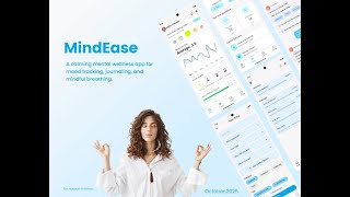 MindEase – Calming Mental Health App Design | UI/UX Portfolio Project