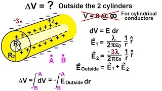 Physics 38   Electrical Potential (17 of 22) Potential Outside 2 Concentric Cylindrical Conductors