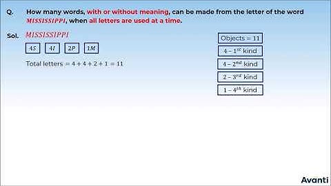 10. 11M07.2 PSV 5 Permutations (All Objects are not Distinct)