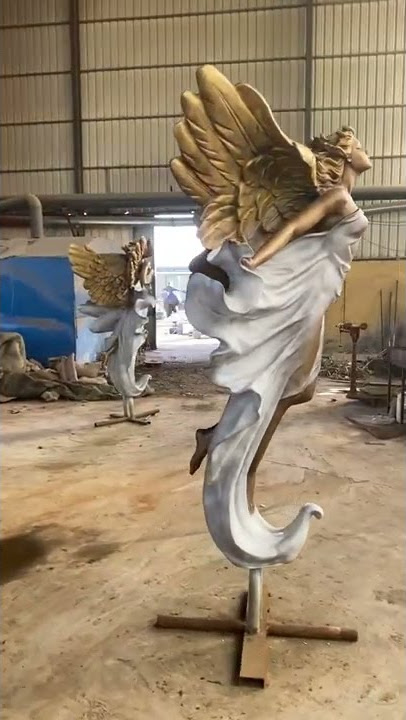 Bronze angel sculptures