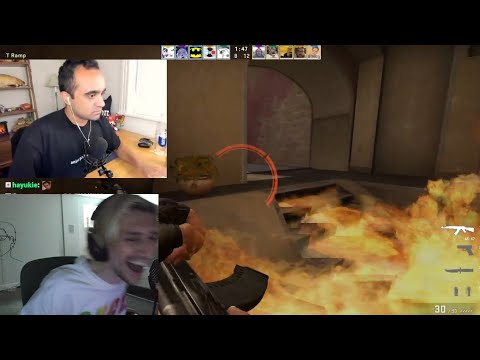 xQc Dies Laughing at Squeex Playing CS:GO