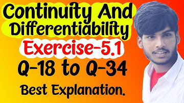 Class 12th, Ex 5.1(Continuity and Differentiability)NCERT Maths Chapter-5 Solution(Hindi)Pravin Sir