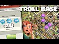 Incroyable base troll  personne narrive  faire 1 toile  clash of clans