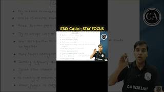 Stay calm stay focus✅ #charteredaccountantexam #motivation #physicswallah #icaiexam #ca
