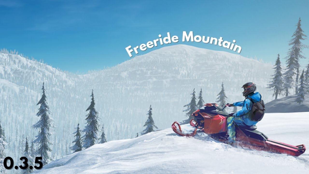 Freeride mountain snowmobile game
