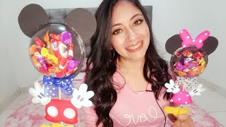 Como Hacer Dulceros De Minnie Y Mickey Mouse - Hola Paola