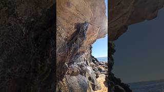Water Dripping Through Coastal Rock.