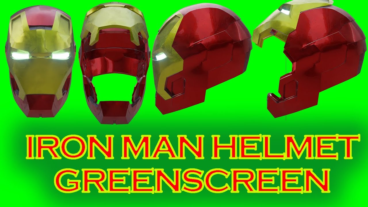green screen iron man helmet Iron Man Helmet Green Screen