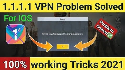 1.1.1.1. Vpn Not Working Fix The Problem IN Pubg Mobile | 1.1.1.1 Vpn Not Connecting | Sdexp Gaming