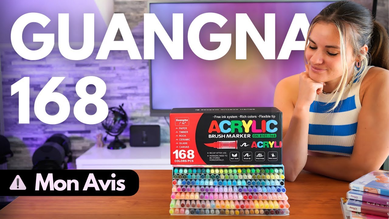 Feutres Acryliques Brush 168 GuangNa | Coloriages Mystères | Test & Avis