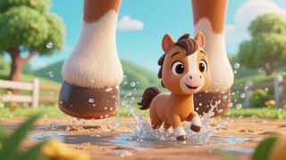 Horsey 🐴 Hooves Go Splash Splash Splash 💦 | Nursery Rhymes &amp; Kids Songs
